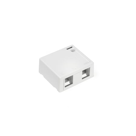 Leviton 2-Port Surface Mount Unloaded, Quickport, White 201904